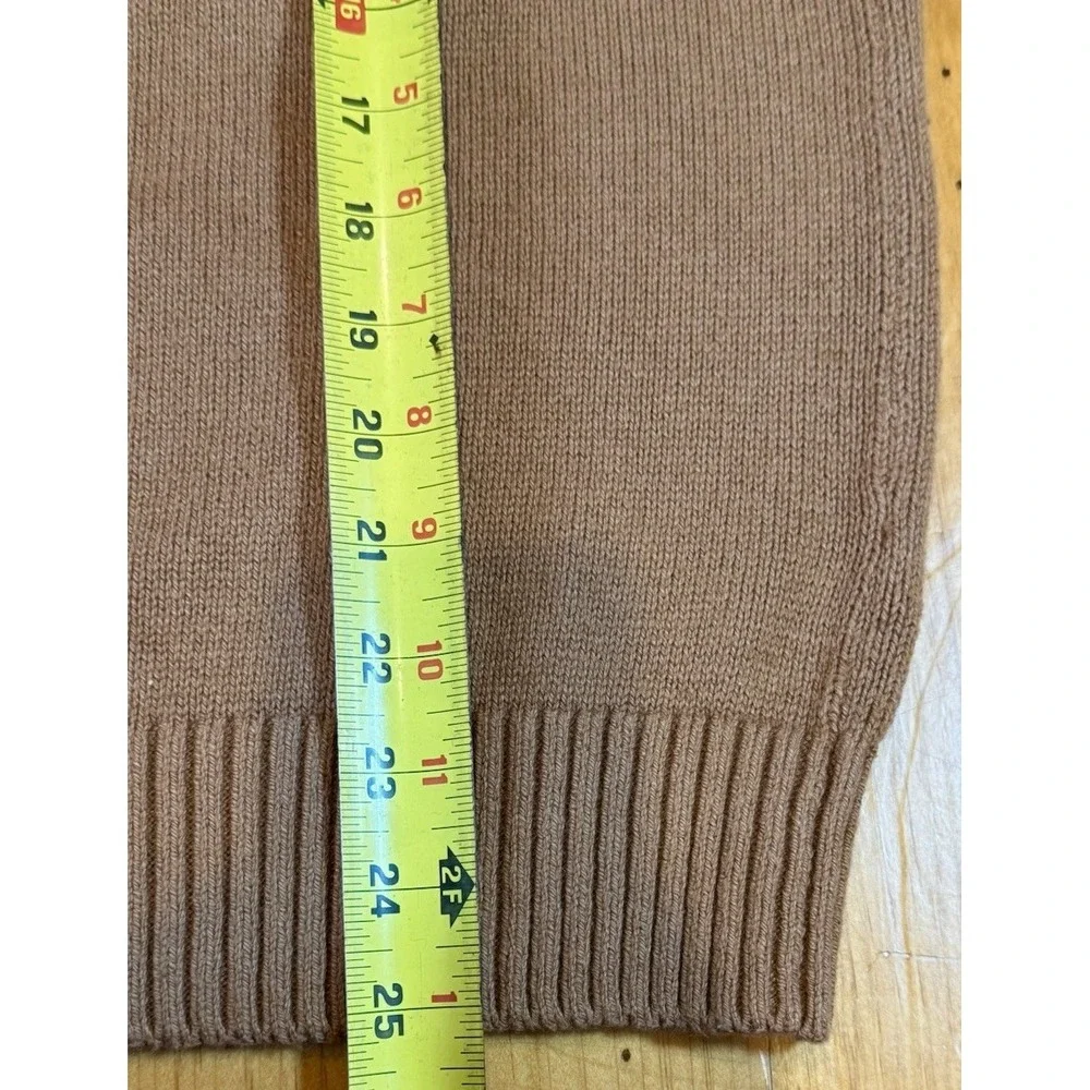 Banana Republic Mens M Knitwear Pullover Ski Turtleneck Sweater Dark Camel Brown